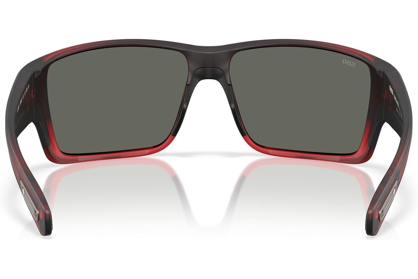 COSTA DEL MAR Reefton Pro Sunglasses with Red Sky Frame and Gray Polarized Lenses